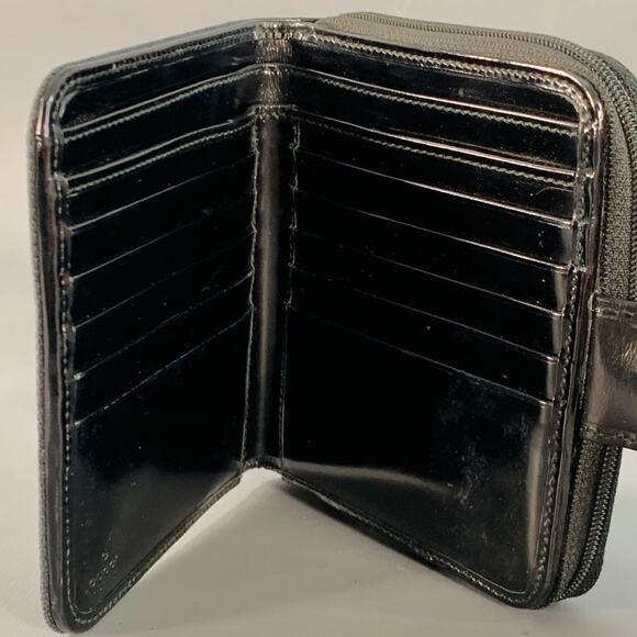 GUCCI Black Cream Stripe Canvas Wallet - Picture 3 of 4